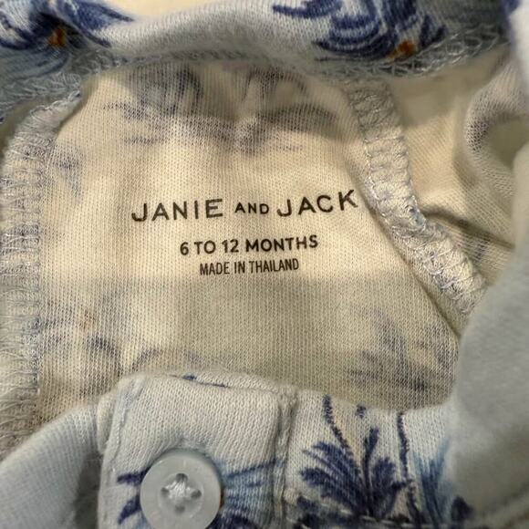 Janie and Jack Baby Tropical Palm Tree Romper Infant Size 6-12 Month IcedFeather - Picture 2 of 7